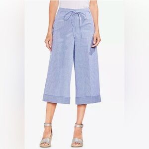 Vince Camuto Striped Cropped Wide- Leg Pants Capri Chino Size 2. NWT